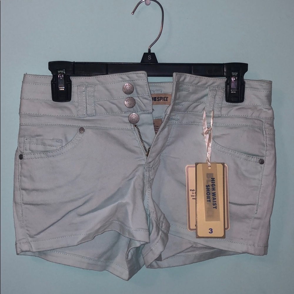 High waisted jean shorts